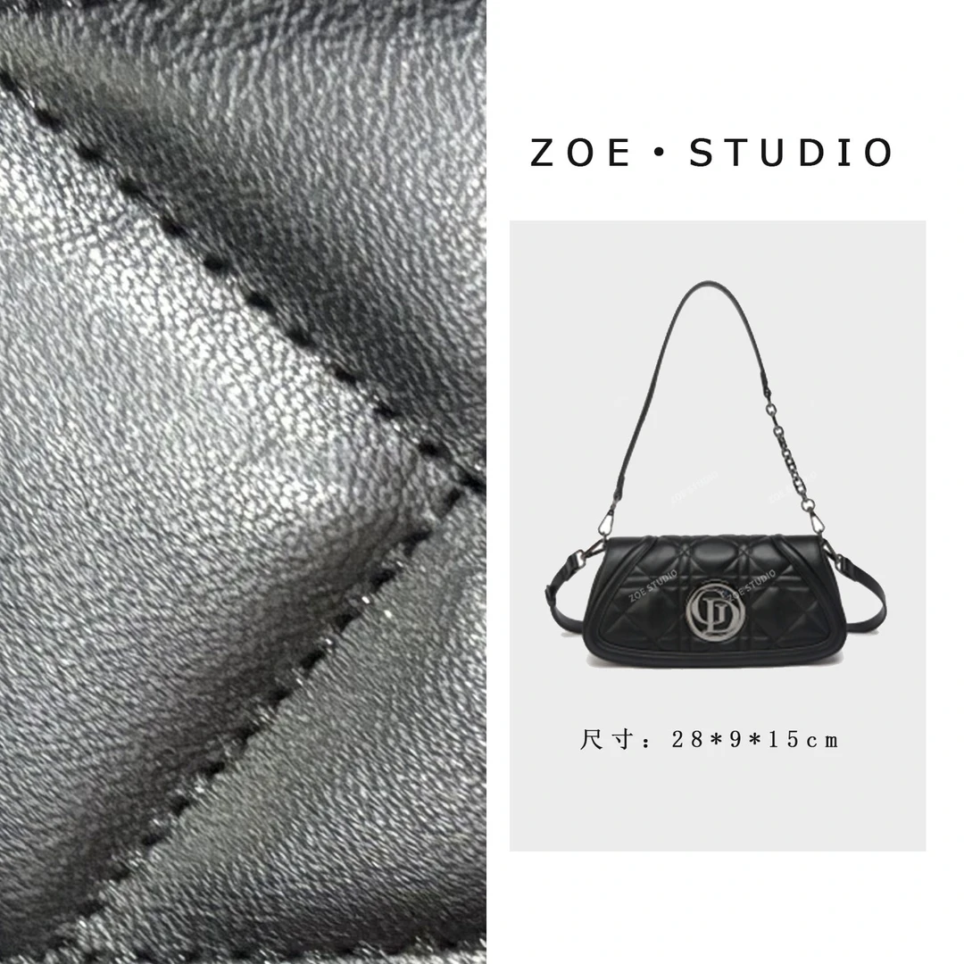 【佐伊甄选】BF-66386-黑色轻奢女士时尚复古百搭小众包包大容量