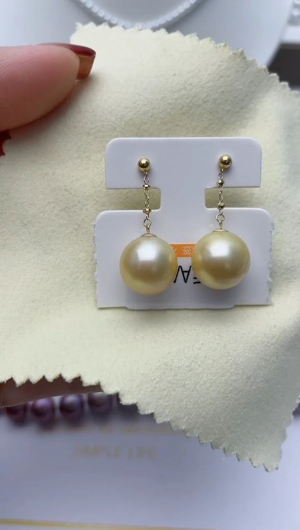 【闪购商品】海水珍珠耳饰18K金镶嵌W17
