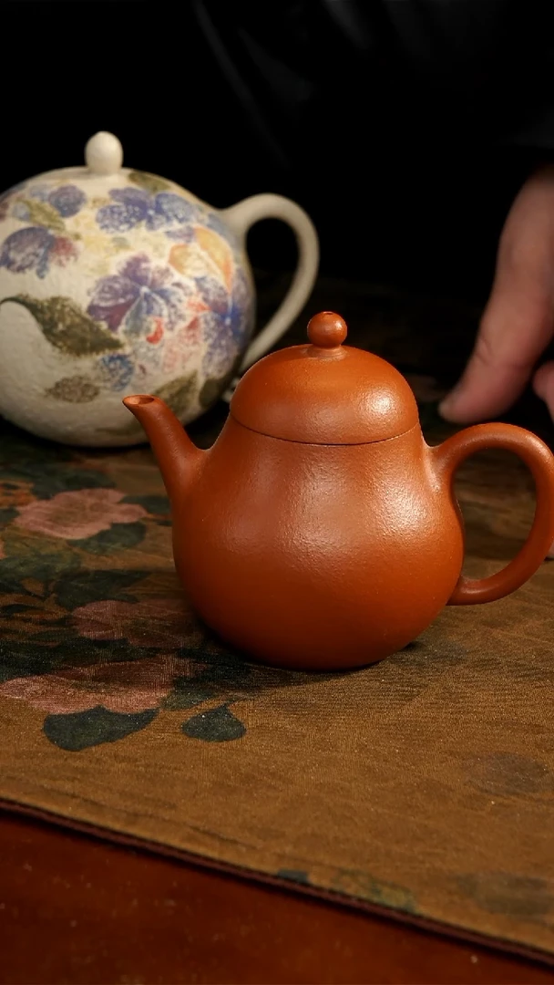 茶壶紫砂朱泥高梨壶微瑕