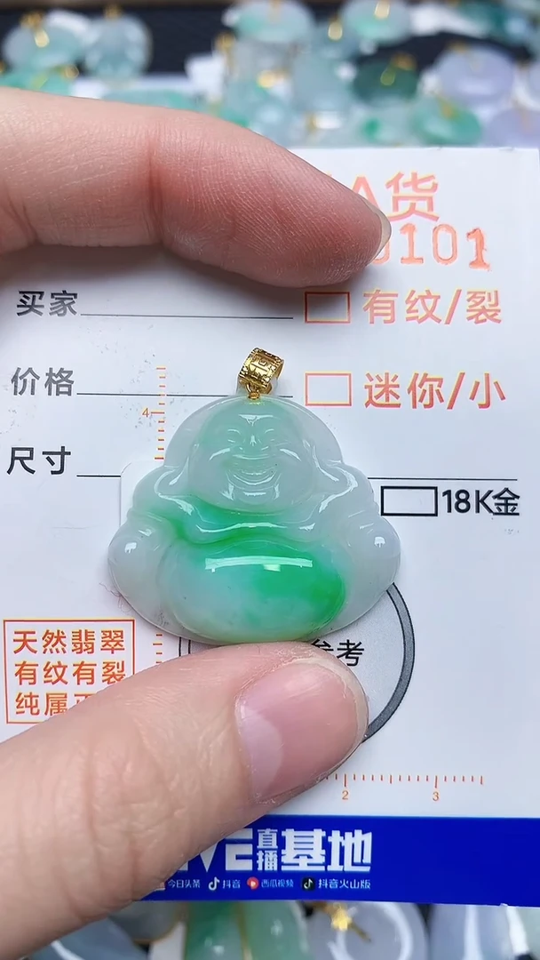 【闪购商品】翡翠颈饰18K金镶嵌464645646