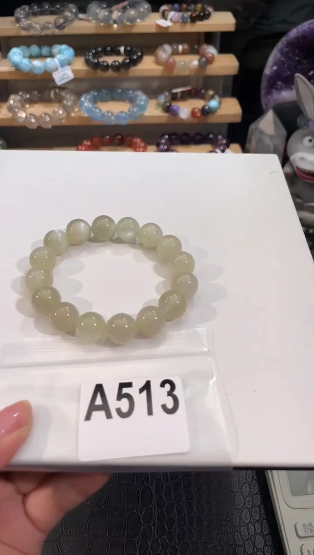 手链未镶嵌月光石A513绿月光手链13mm多样性发一