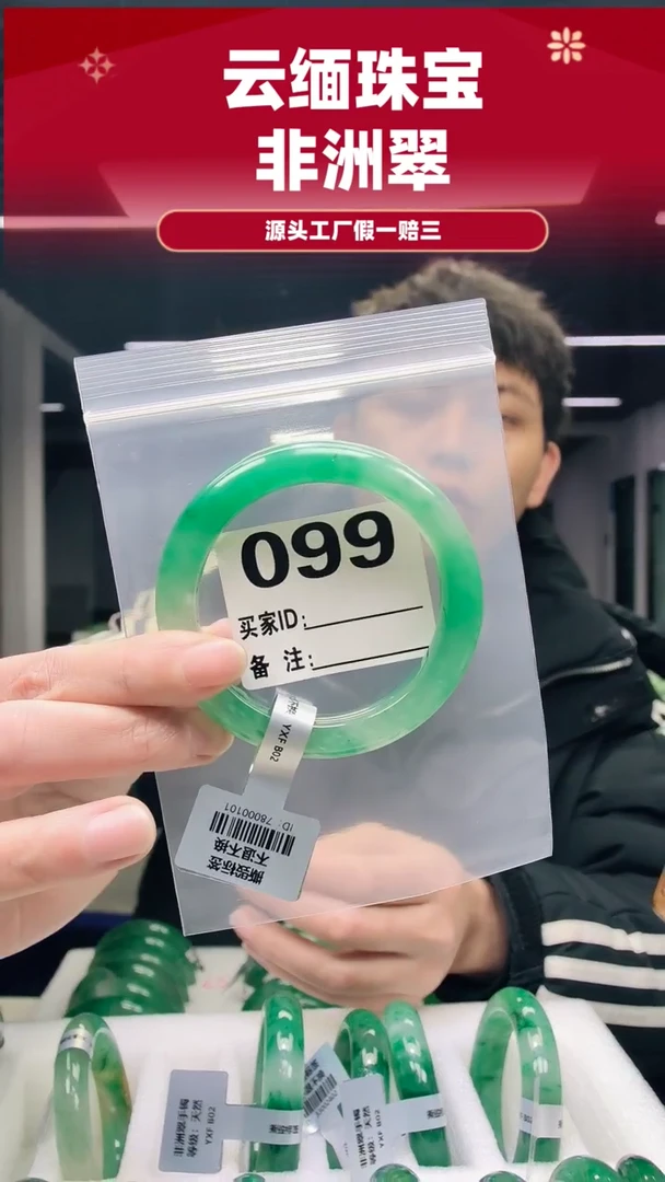 未镶嵌手镯石英质玉（非洲翠）58圈口099