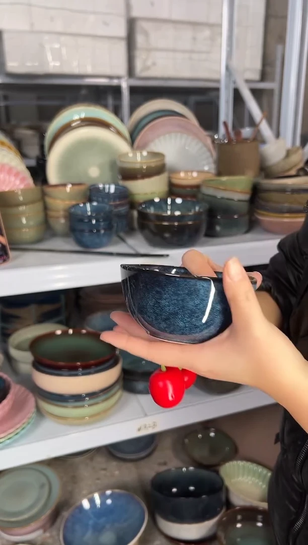 陶瓷外贸尾货瑕疵满20包邮X4米饭碗明显瑕疵