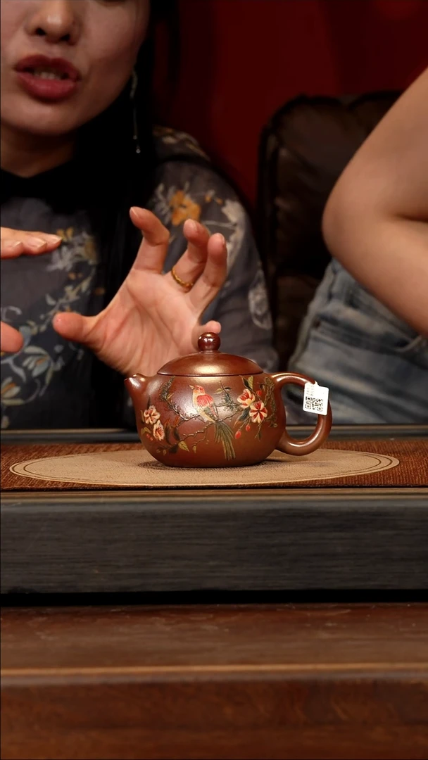宜兴紫砂CH  紫檀泥柴烧 西施