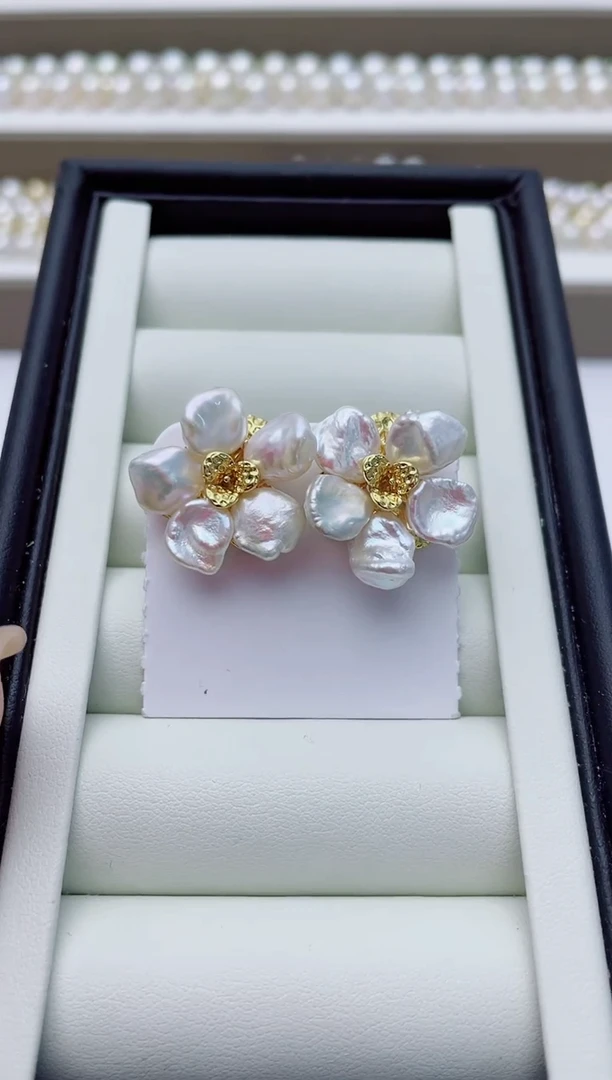 未镶嵌淡水珍珠耳饰W1