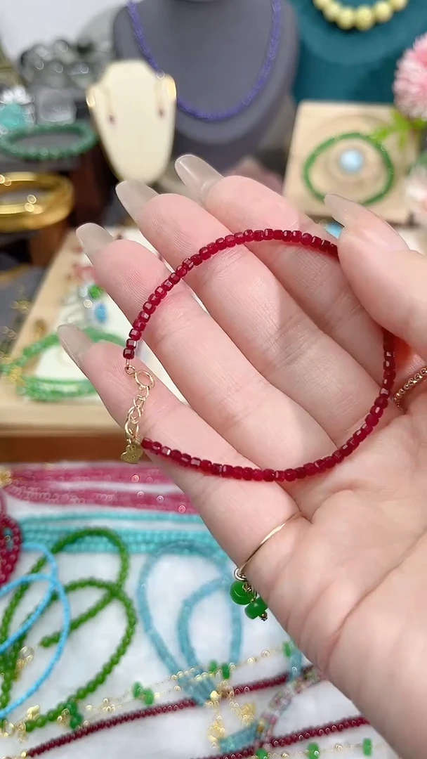 【闪购商品】红宝石手链银S925镶嵌56