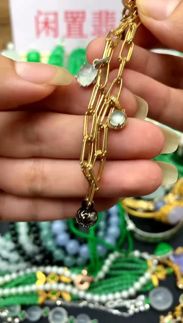 翡翠18K金镶嵌颈饰291-中国好珍宝