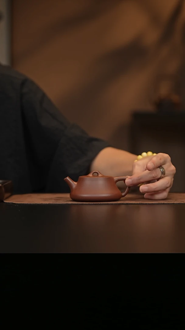 允禾斋  紫砂壶  柱瓢 紫泥