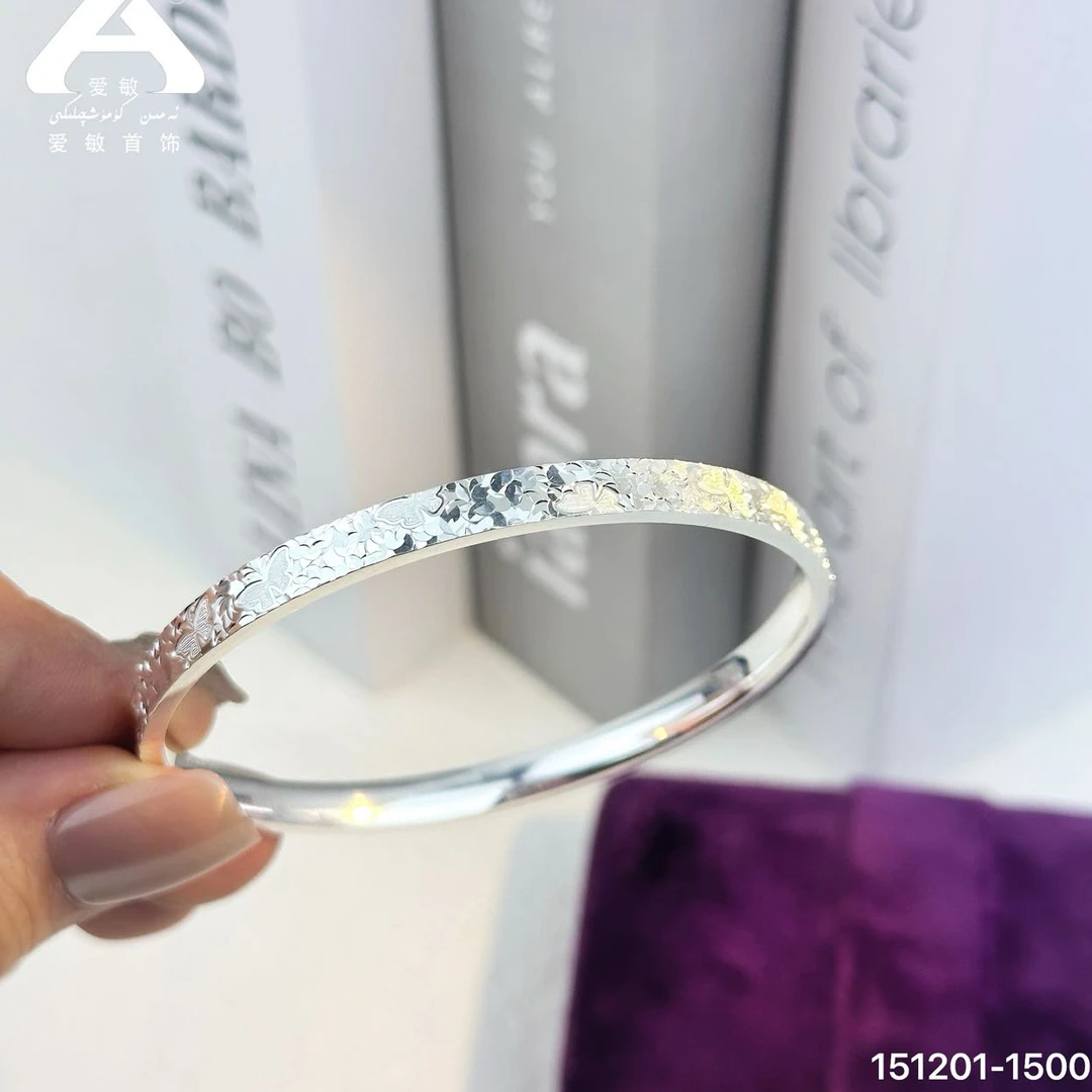 足银手镯 爱敏首饰9999手镯151201
