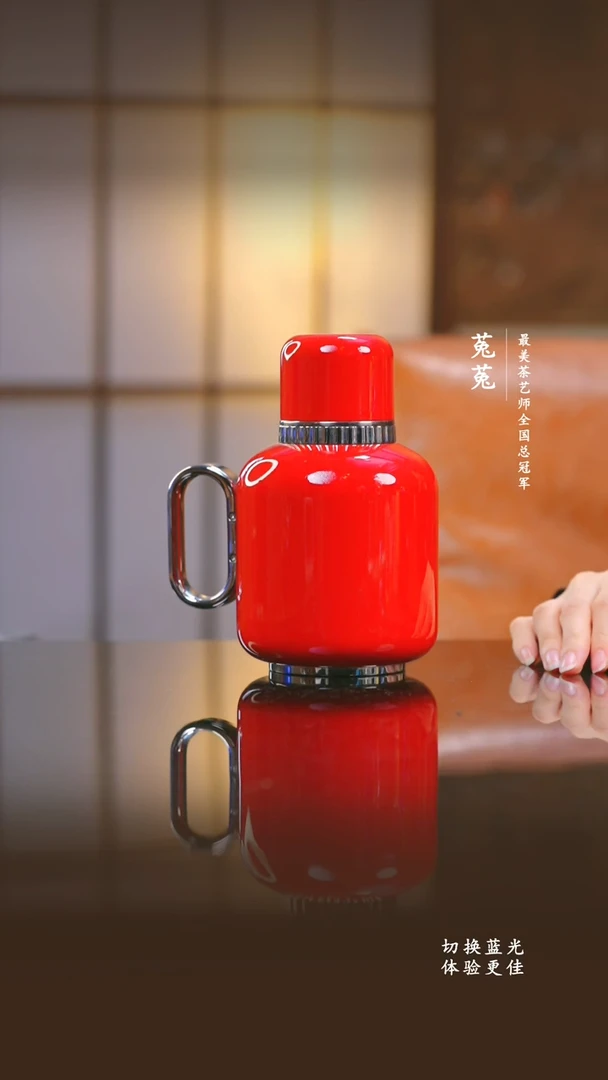 纯钛温*东方壶-纯钛千秋壶红色-600ml