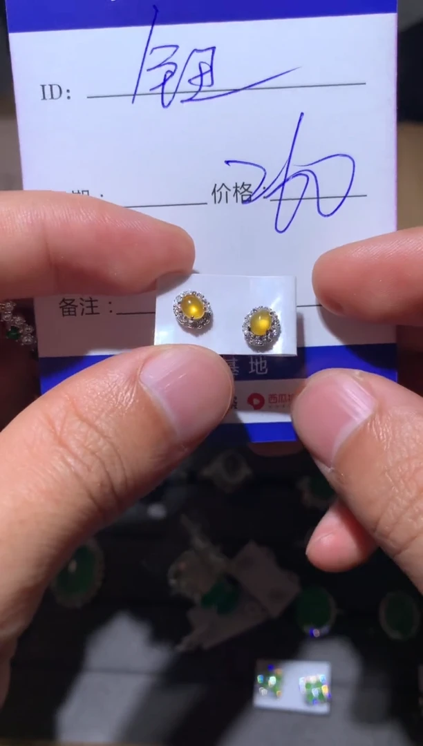 【闪购商品】翡翠耳饰银S925镶嵌向 钮祜禄君君财税