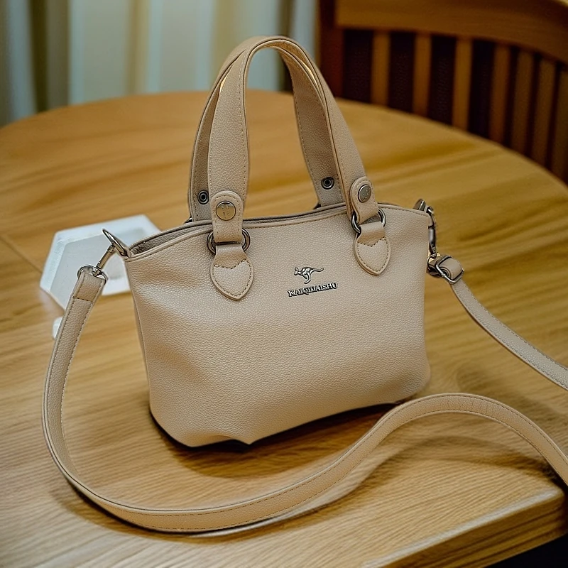 通用百搭拉链暗袋手提包商务通勤单肩斜挎小众菜篮2201休闲包包