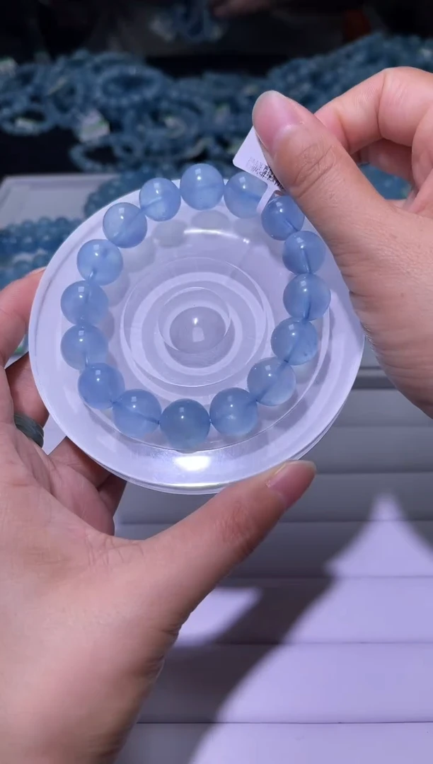 1海蓝宝石（处理）J045-13mm超圣蓝海蓝宝单圈-多样性发其一