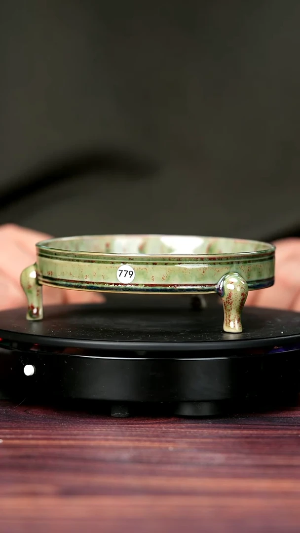 其他钧瓷779#盼龙窑一级品原矿钧瓷三足洗