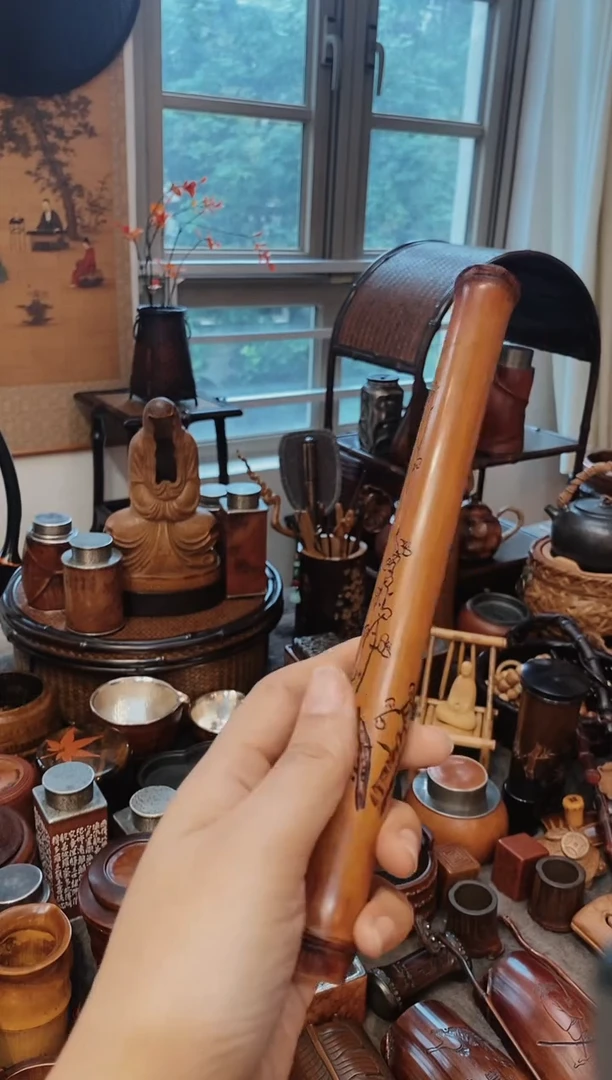 用****2老玉竹精品雕刻香筒