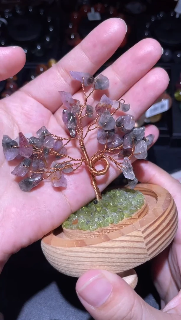 水晶珠宝半成品未镶嵌极光摆件