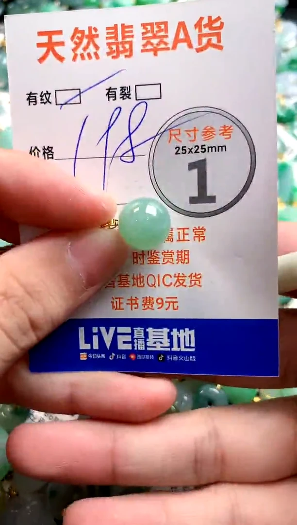 颈饰18K金镶嵌翡翠0633887133