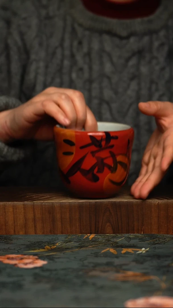 瓷片釉下彩手工手绘同款陶器