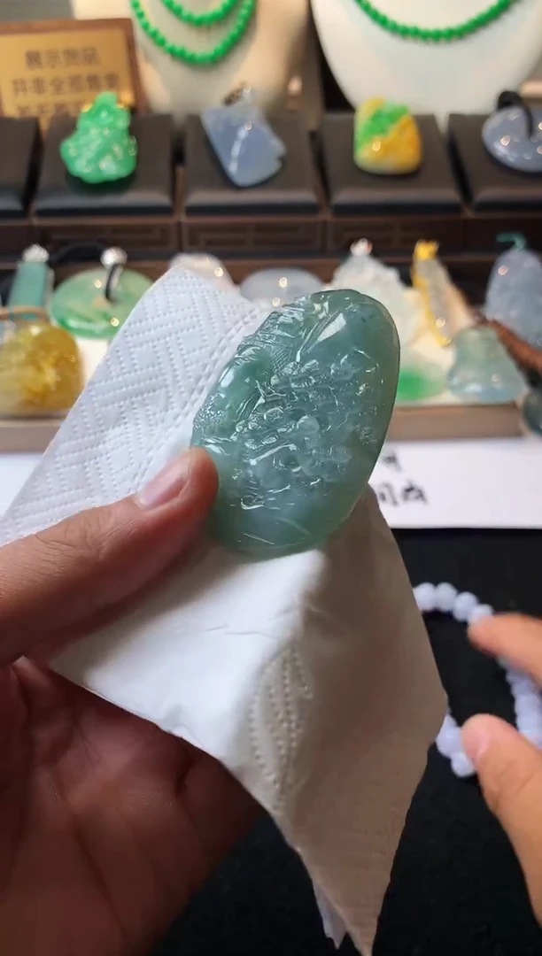 未镶嵌定制翡翠万**意  4069毛货不退不换
