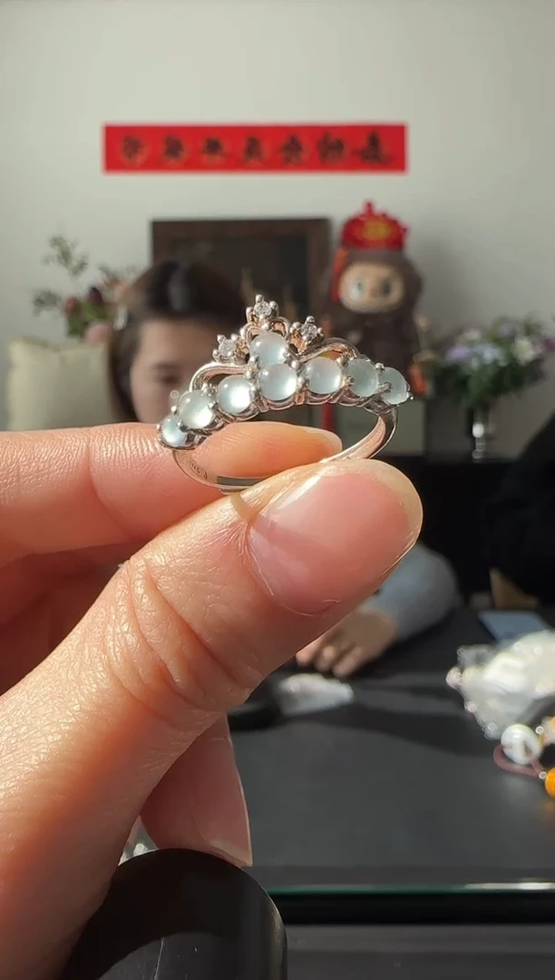 【闪购商品】翡翠戒指银S925镶嵌戒指