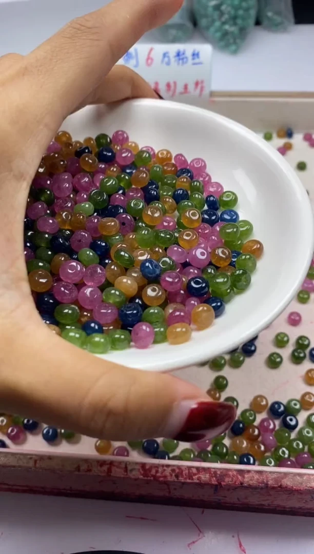 【闪购商品】碧玺颈饰未镶嵌w2099碧*玺算盘6*3mm*30颗