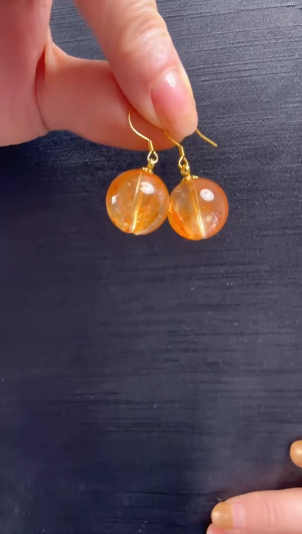 银S925镶嵌耳环水晶天然