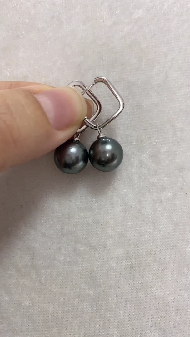 【闪购商品】海水珍珠耳饰银S925镶嵌大溪地