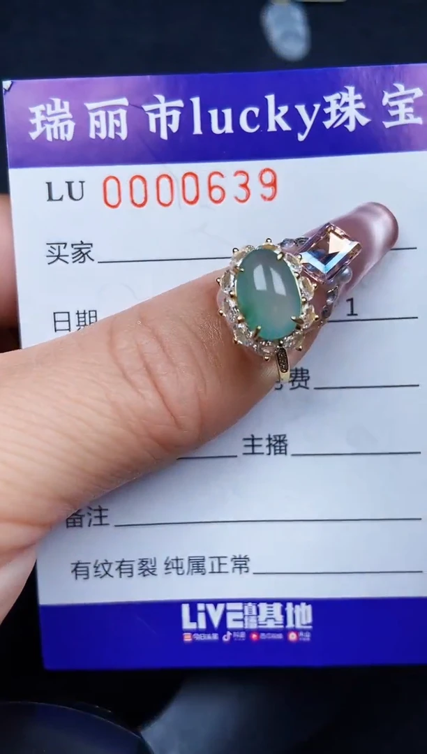 翡翠银S925镶嵌颈饰0639