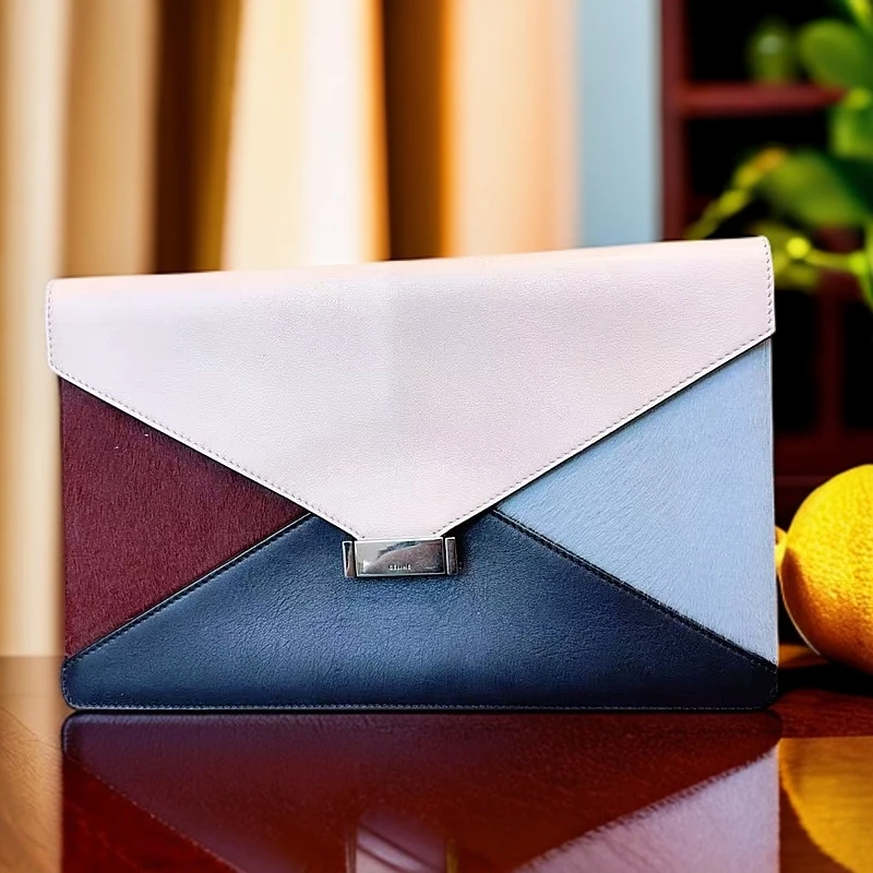 95新 Celine/思琳 拼色手拿包  1176 0064