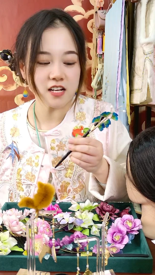 纯铜合金琉璃非遗绒花~