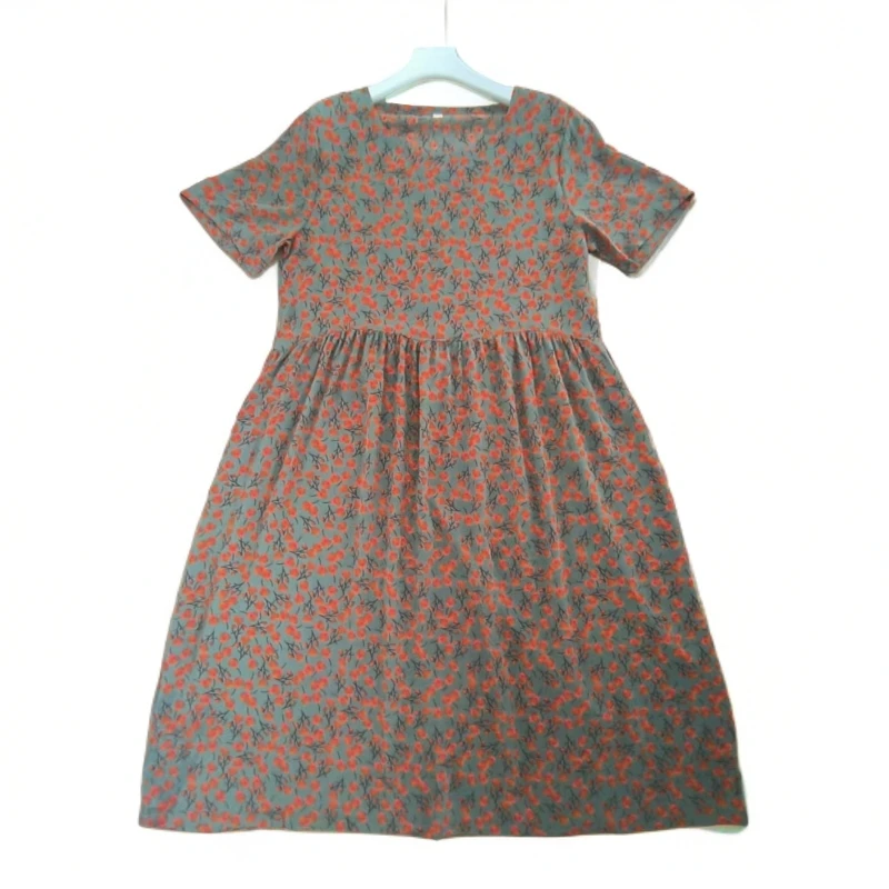 9991-夏季新款时尚显瘦碎花气质裙子连衣裙妈妈装【F仓】