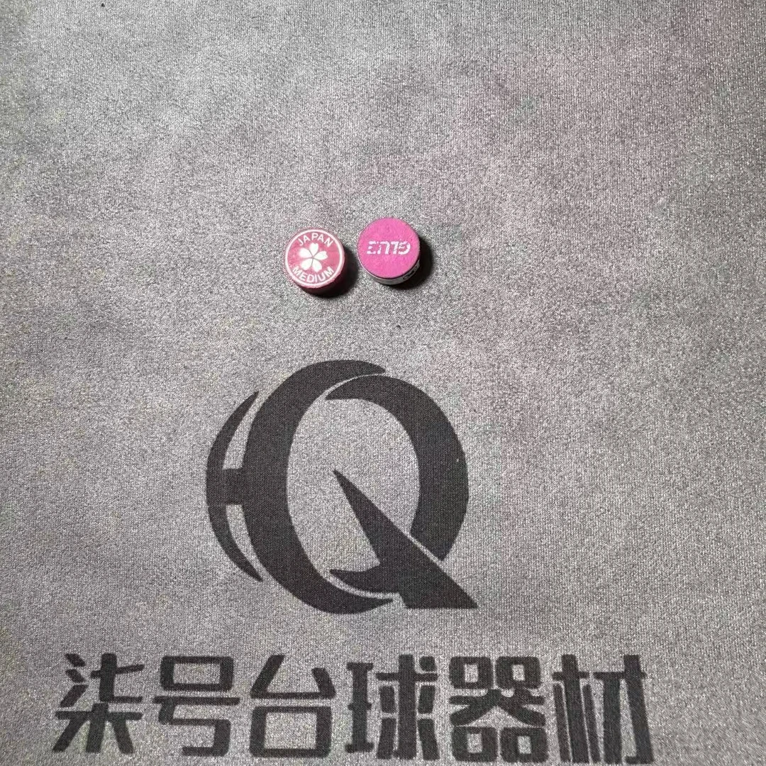 樱花皮头14MM大头九球台球杆枪头多层中式黑八桌球