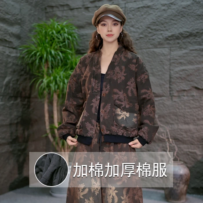 【高品质加厚棉服】做旧百搭女装棉衣外套宽松显瘦棉袄上衣