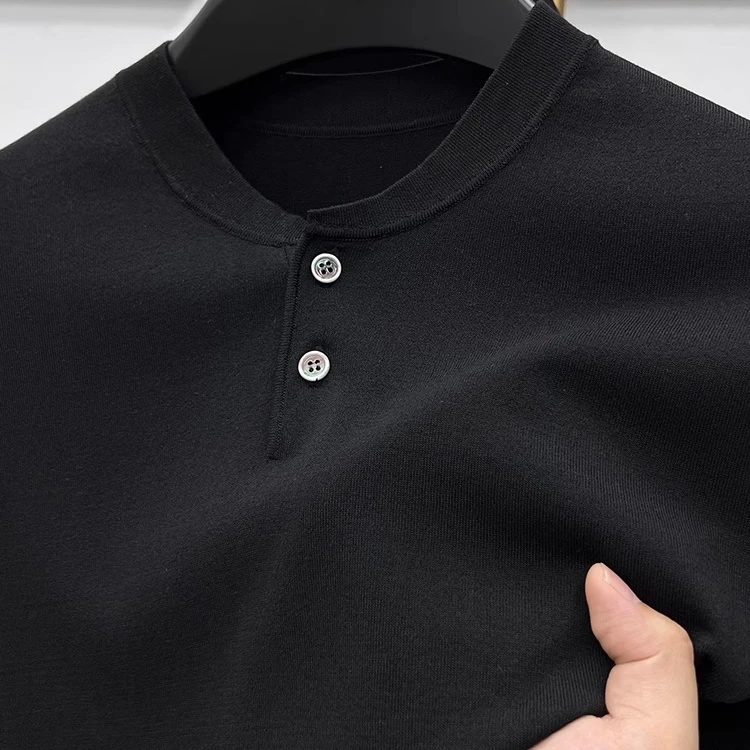 Zero Degree North高端针织短袖POLO衫夏季男士桑蚕丝百搭透气T恤