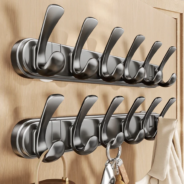 吸盘浴室挂钩枪灰色衣帽钩浴室免打孔门后钩ABS浴室衣帽钩