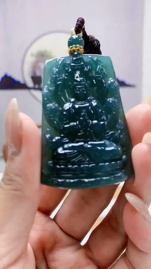 未镶嵌定制翡翠4898MM-毛货挂件88