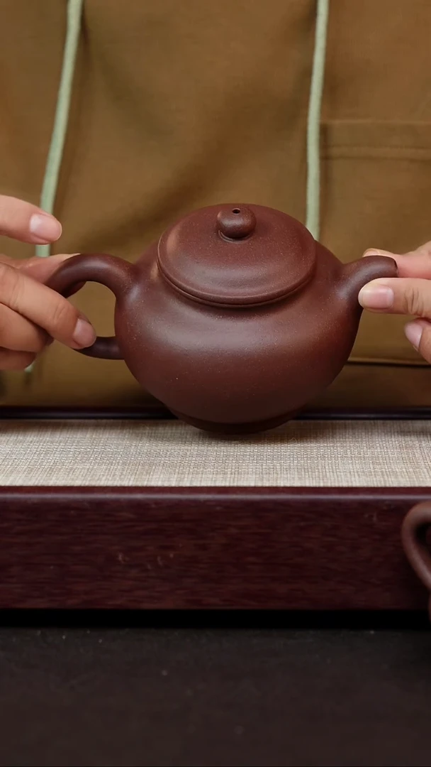 茶杯紫砂底槽清全手工掇只