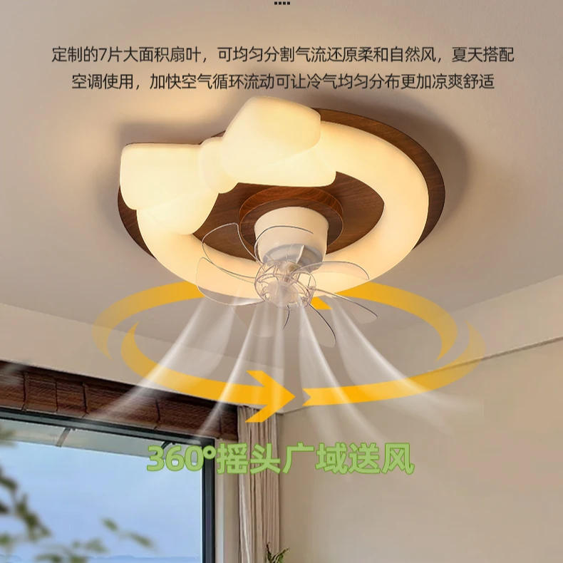 法式中古风格童卧室灯胡桃木色复古风餐厅奶油风吸顶灯