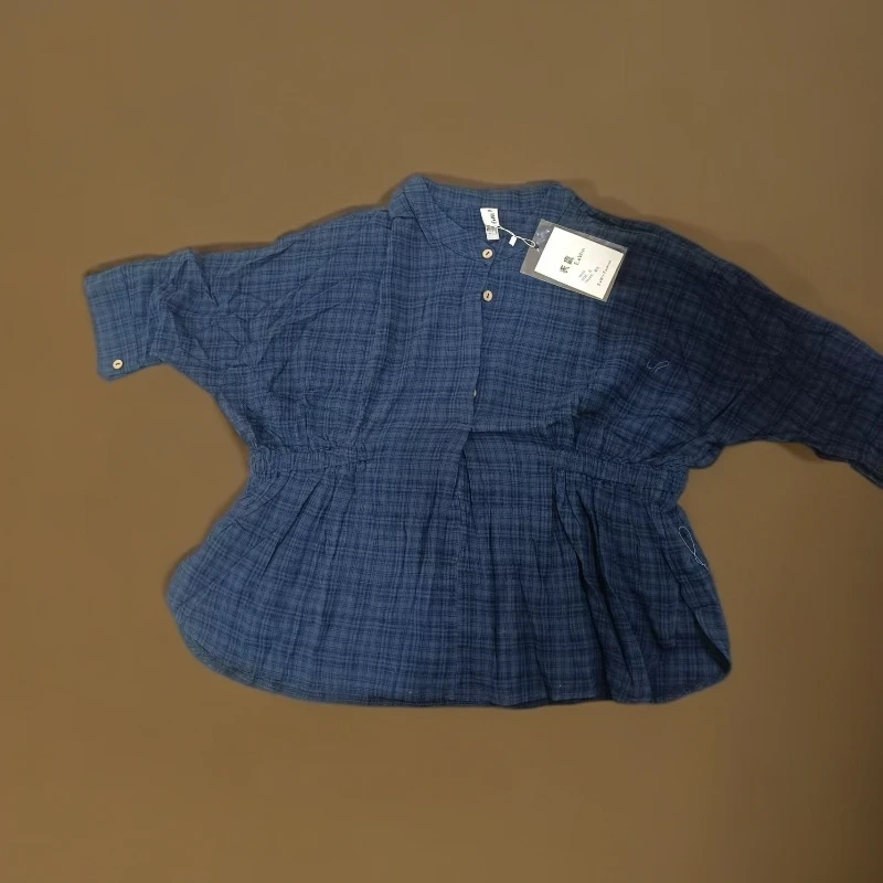 935格子小衫上衣