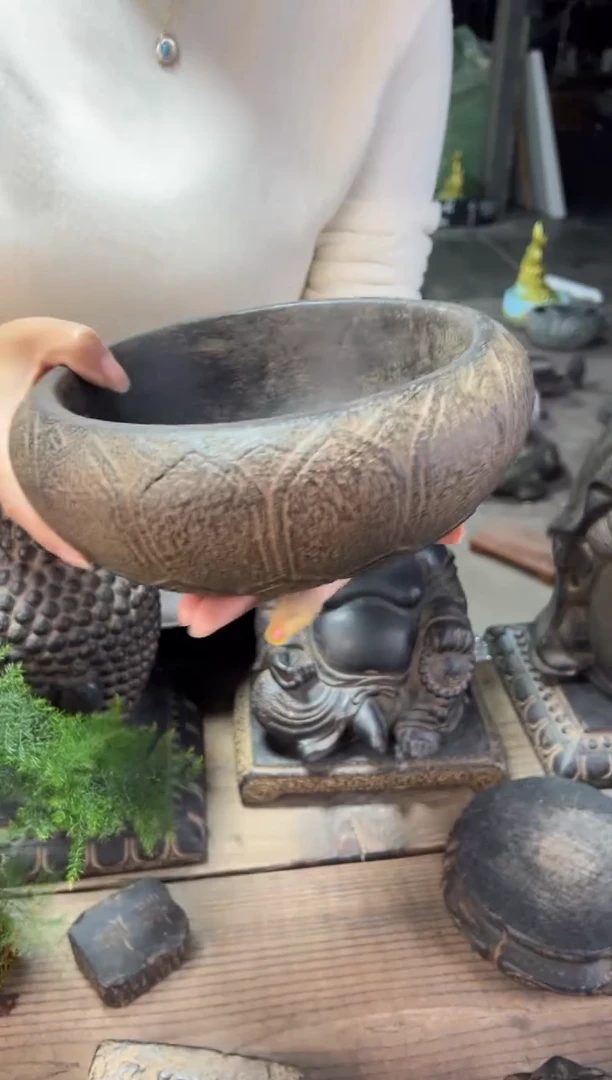 陶土【火山泥】莲花钵