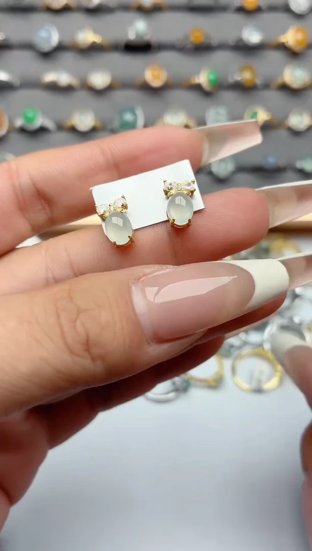 吊坠(不含链)银S925镶嵌翡翠.