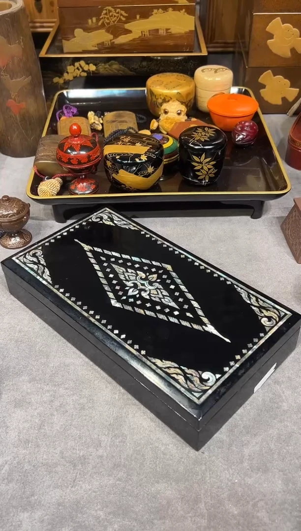 收纳盒华子缸大漆漆器大漆漆器