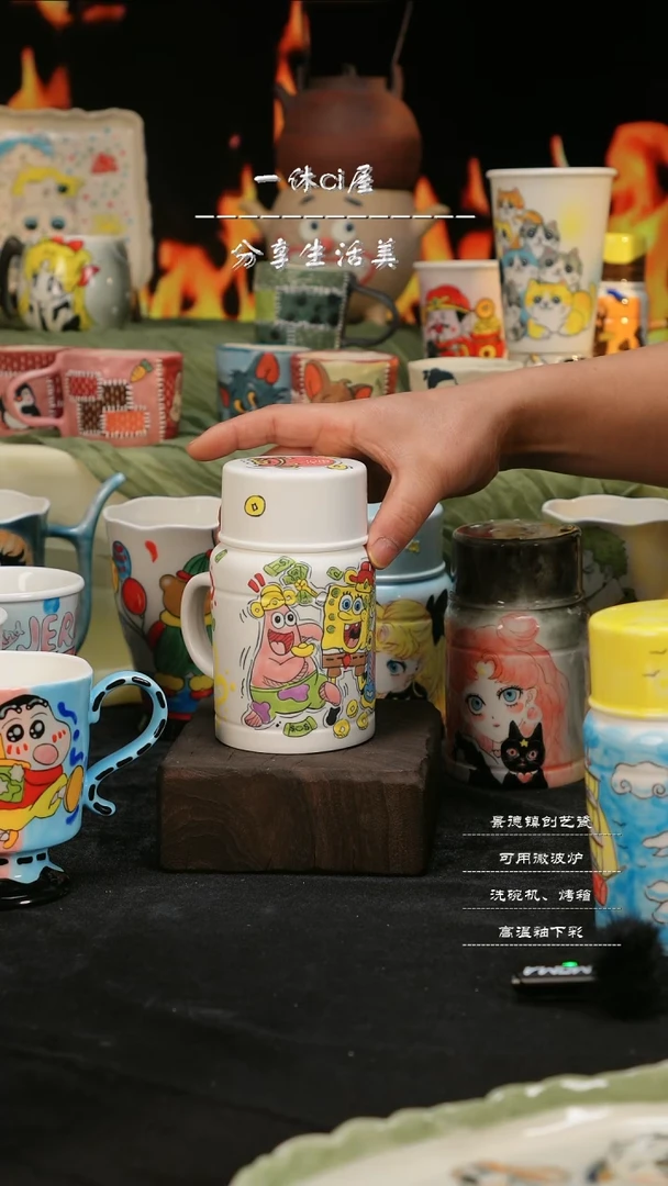 【闪购商品】摆件亲工手绘陶瓷-