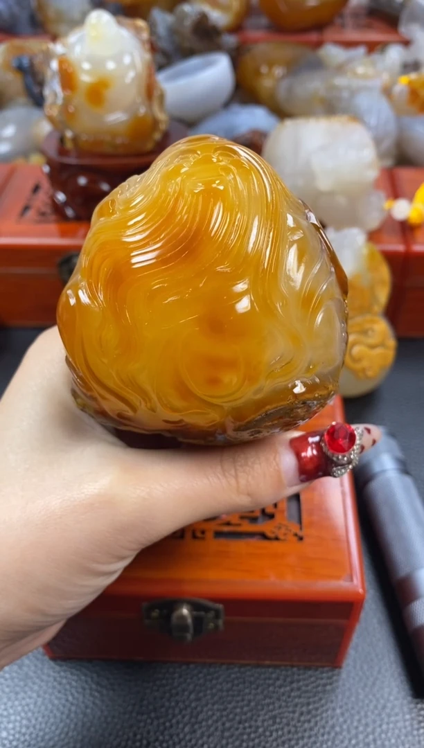 【闪购商品】玛瑙/玉髓摆件未镶嵌1