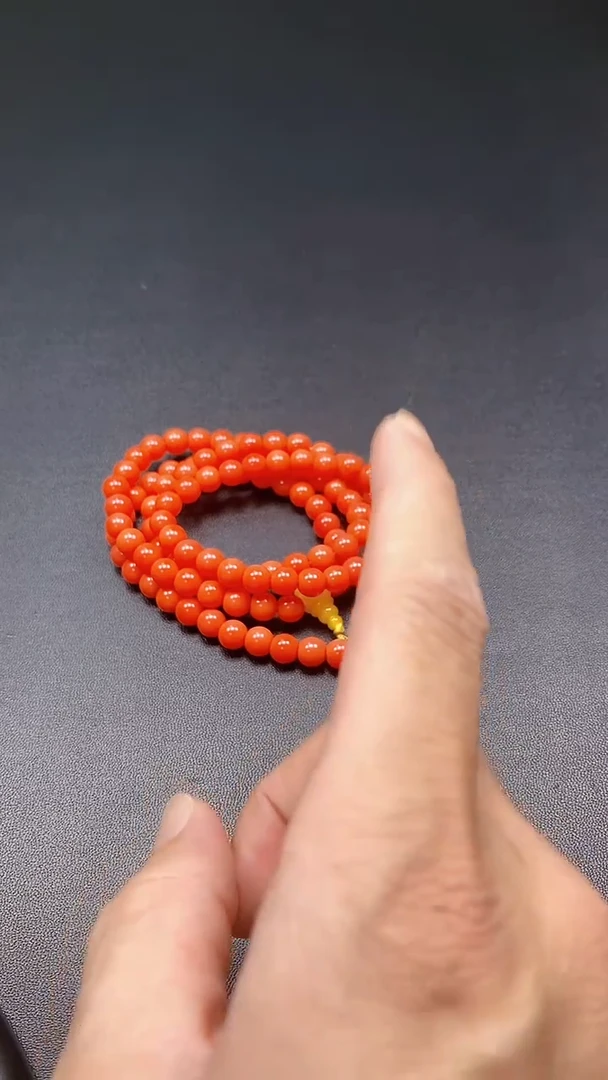 未镶嵌颈饰玛瑙/玉髓P018深海珊姑娘莫莫7.8mm+108项链