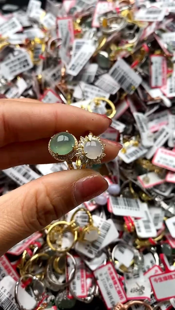 【闪购商品】翡翠戒指银S925镶嵌5555555    3