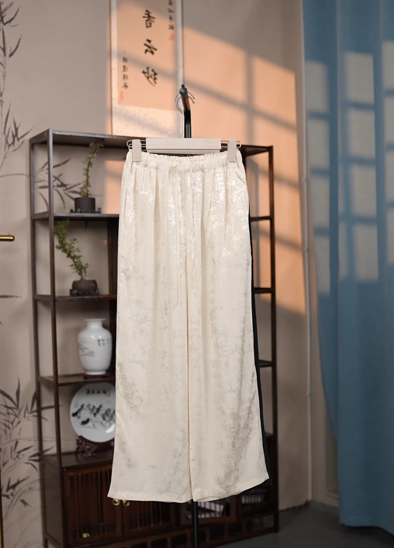 【九月裤王-桑蚕丝直筒裤】满分桑蚕丝百搭时尚直筒裤