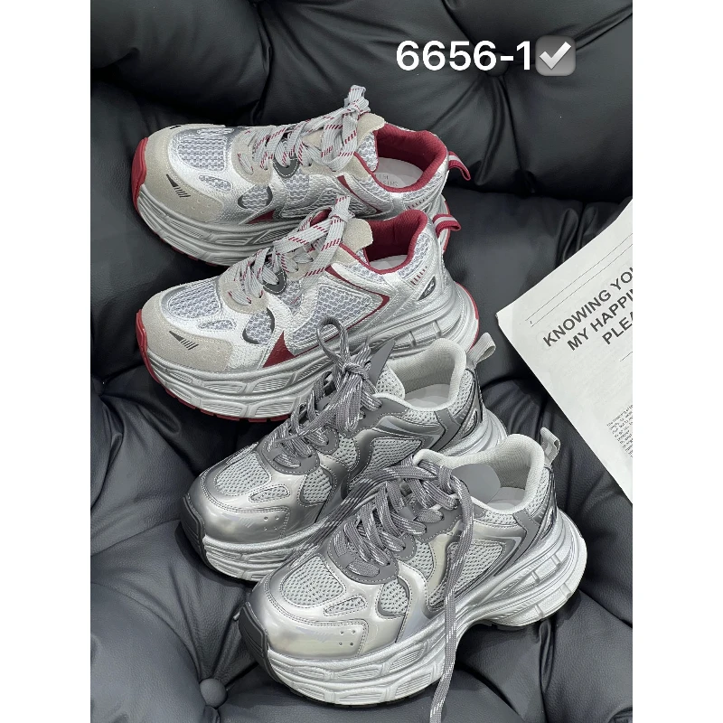 6656-1软底休闲百搭网面系带老爹鞋