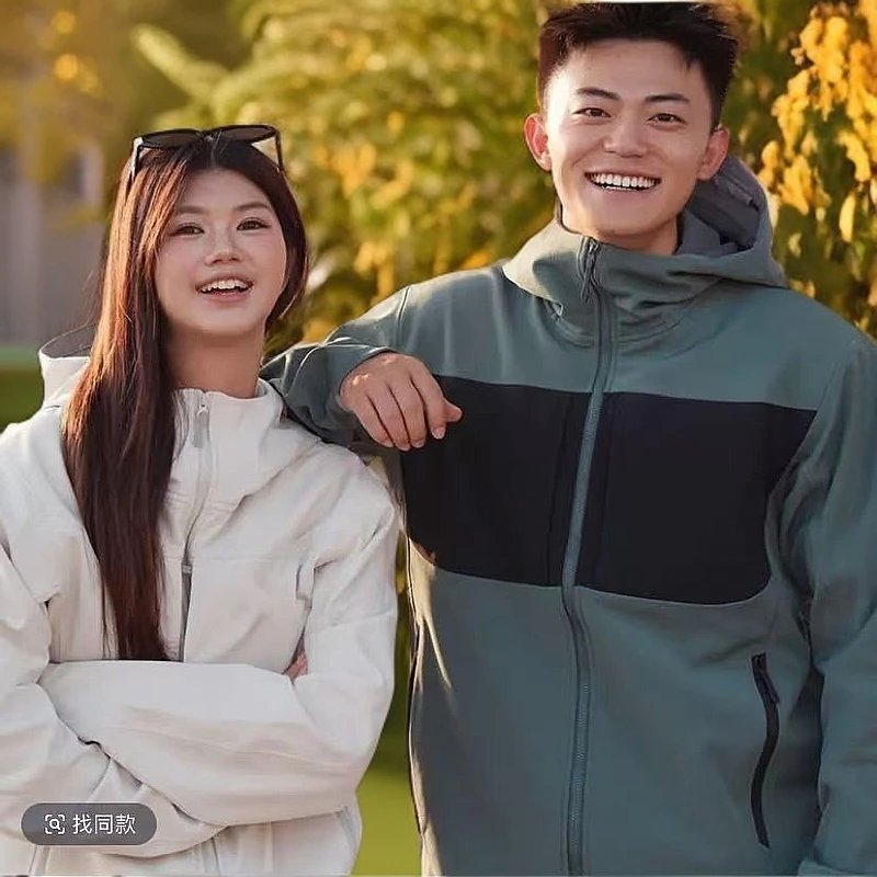 台州茑gammamx户外运动休闲软壳加绒冲锋衣防水防风夹克连帽