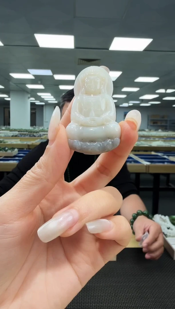 颈饰未镶嵌和田玉和田玉观音 QH-GY3254X  多样性发一